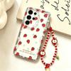 Strawberry With Apple Chain Case For Motorola EDGE 50 FUSION Ultra G05 G22 G84 G34 E22 G14 G35 G52 G54 G75 G60 G30 G15 G53 G24