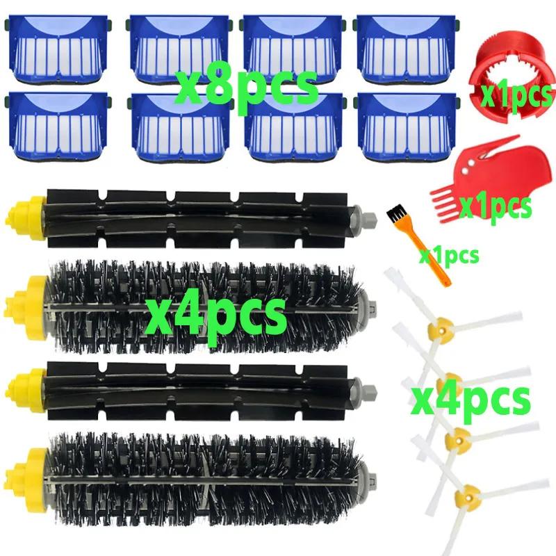 Replacement Part Kit For iRobot Roomba 600 Series 610 620 625 630 650 660 Vacuum Beater Bristle Brush+Aero Vac Filter+side Brush