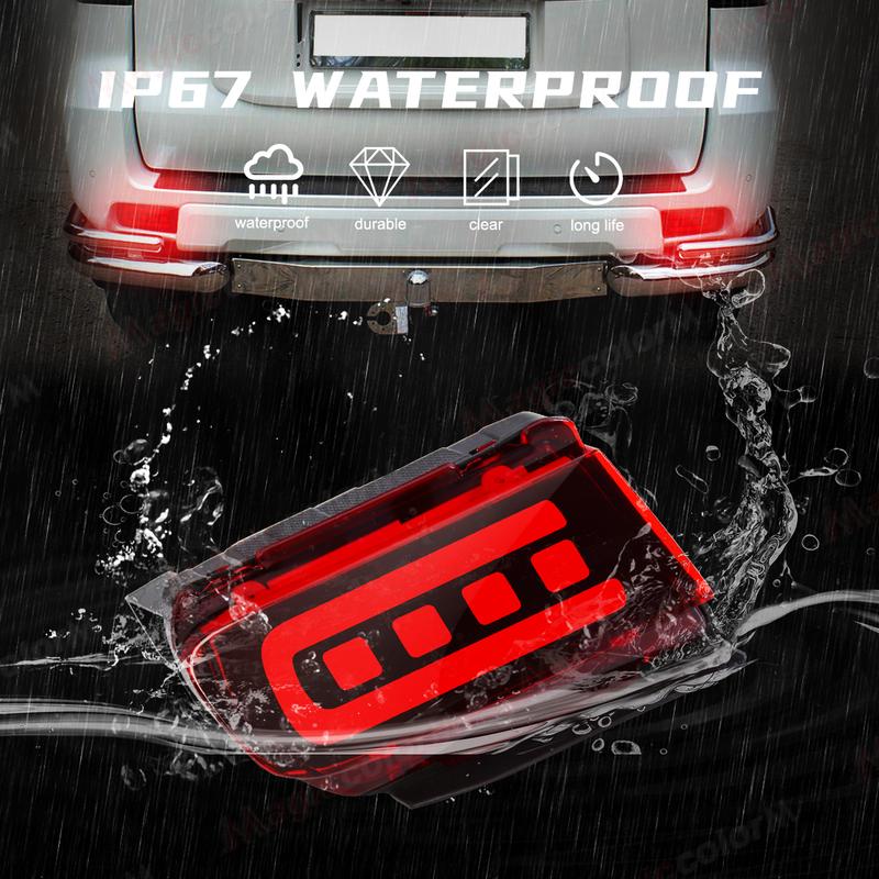 For Toyota Land Cruiser Prado 150 LC150 FJ150 GRJ150 2010 -  Rear Bumper Reflector LED Car Tail Lamp Brake Turn Signal Light