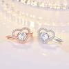 Heart-Shaped 2-in-1 Korean Style Ring for Women - Non-Fading, Instagram Trend, Personalized & Detachable, Ideal for Index Finger or Best Friends.