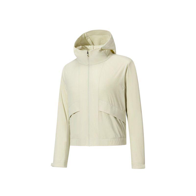 Anta Champion All-Weather Series Solid Color Zipper Versatile Hooded Casual Cooling Sun Protection UV Protection Jacket Women jackets 162620603-4 S