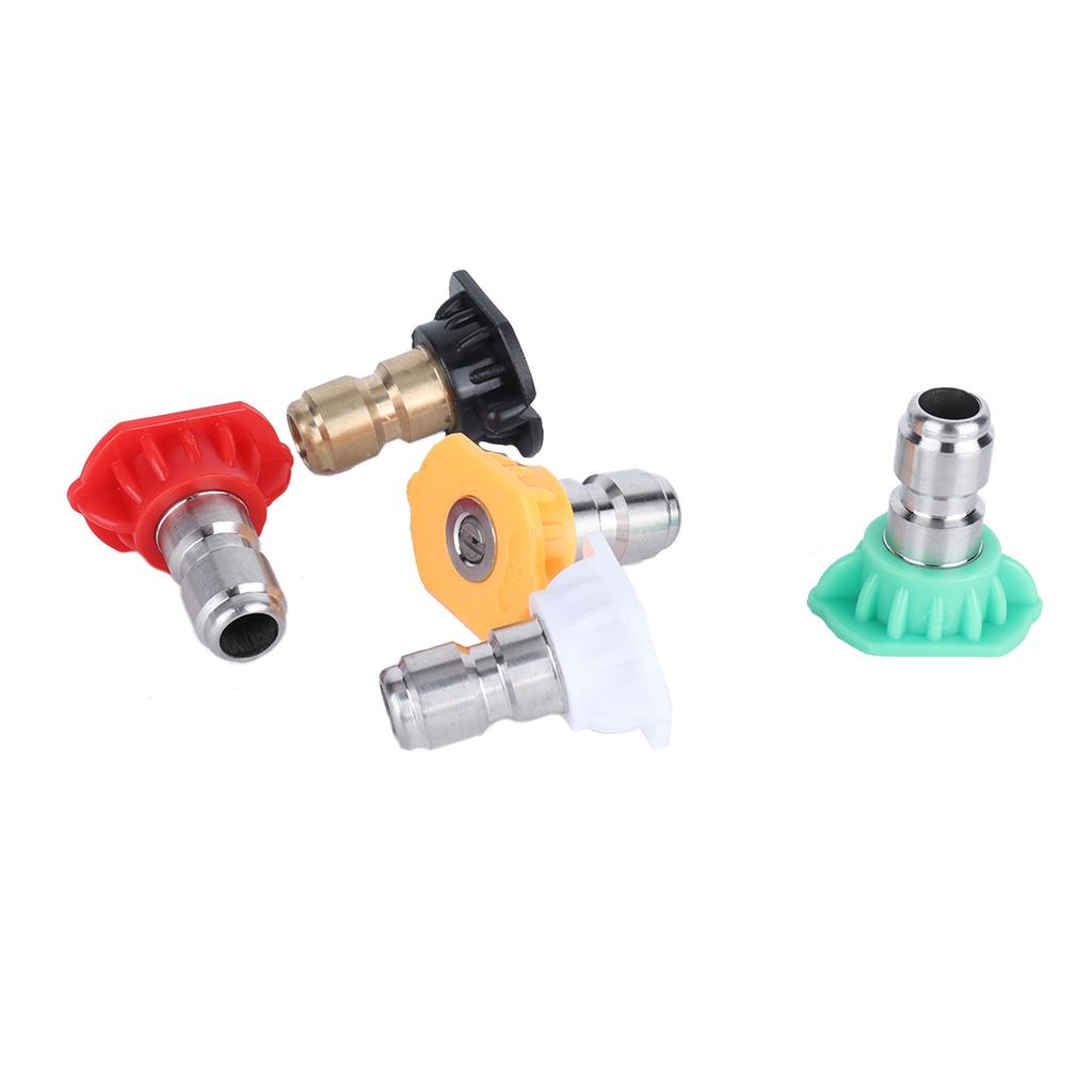 5PCS Stainless Steel High Pressure Washer Spray Nozzle Tips Quick Connector Pressure Washer Accessories