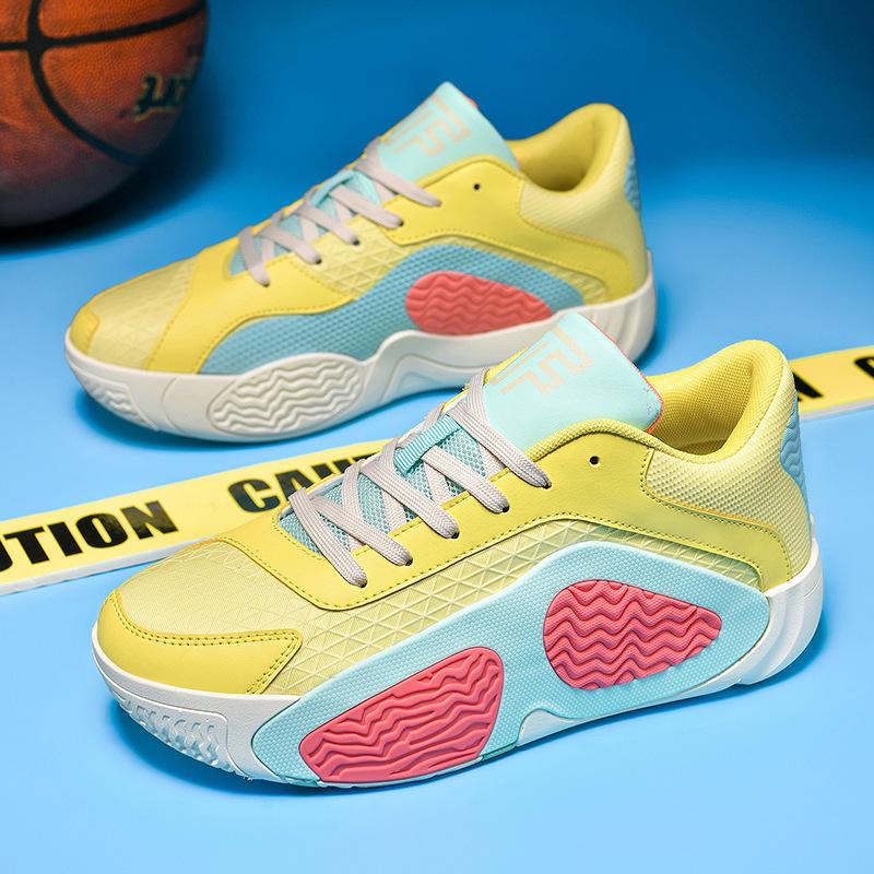 Foreign trade new men's and women's basketball shoes actual combat cement ground youth primary and secondary school students running sports shoes 2025