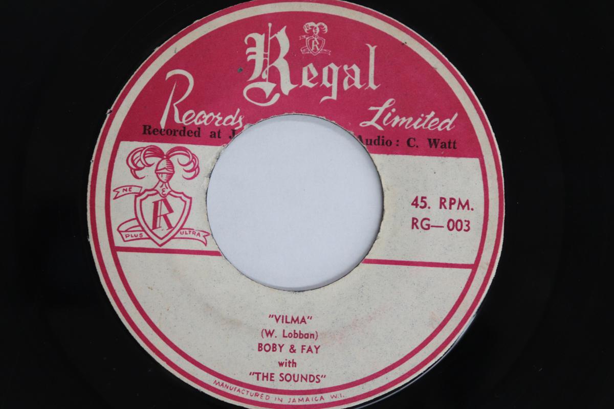 

7-дюймовая пластинка BOBY & FAY, SOUNDS - Vilma / You ll Always Be Mine RG003 REGAL RECORDS L Ямайка Регги, Ска и Даб Б/У