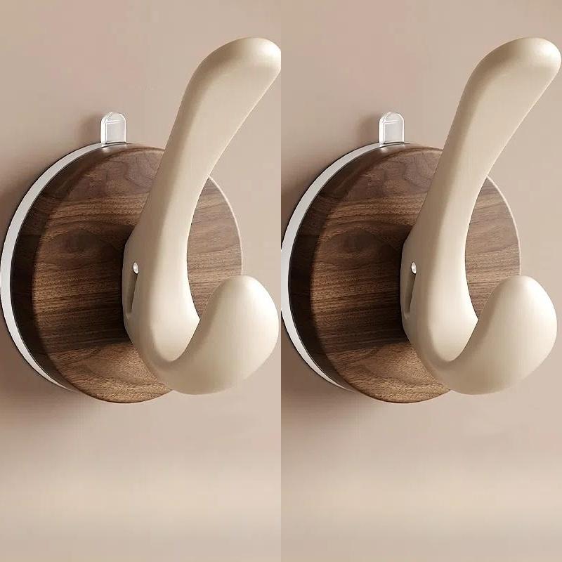 Wood Grain Suction Cup Hook, Door Hook, Bathroom Hook, Sturdy Load-bearing, Seamless Hook, Home Decoration