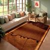 Living Room Rug Lava Wood Grain 3D Visual Illusion Theme Carpet Non-Slip Soft Easy Clean Impactful Home Decor Mat