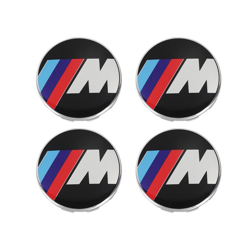 DSJW3 4pcs For BMW 50th E90 E60 F10 F20 G20 G30 E53 E85 E70 56mm 68mm Blue White Car Hub Cap Wheel Center Cap Emblem Badge Accessories
