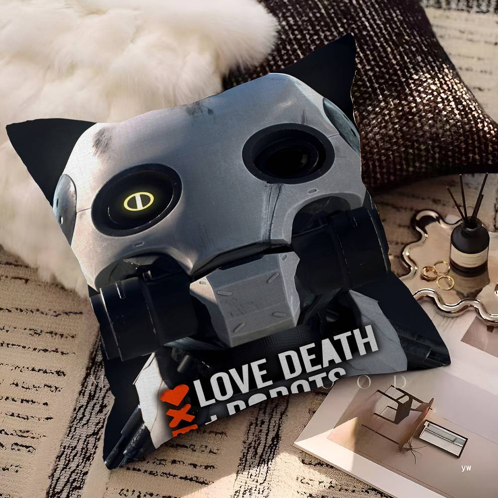 Love Death and Robots Pillow Cover Design cushion Cover decor Holiday Decorati