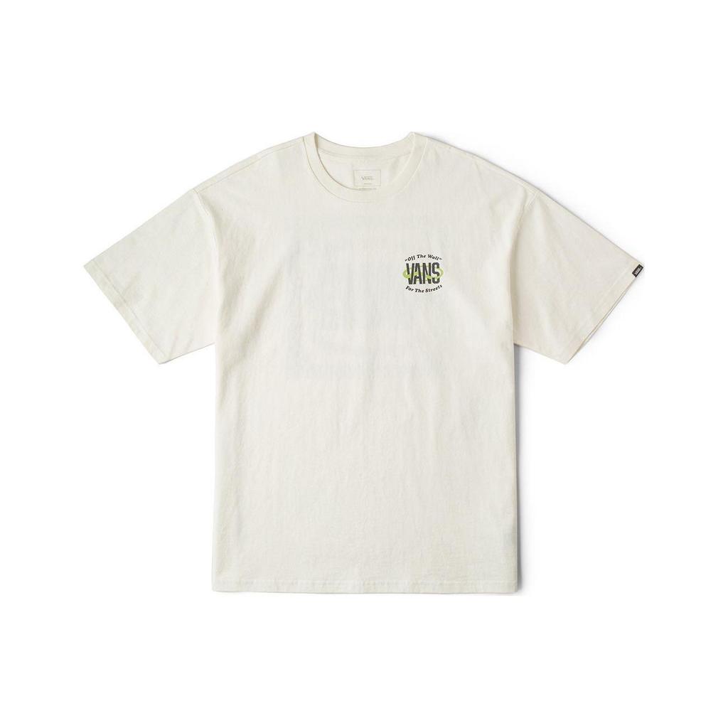 Vans Alphabet Print Comfortable Round Neck Short Sleeve T-Shirt Unisex Tops Beige VN000GS1FS8