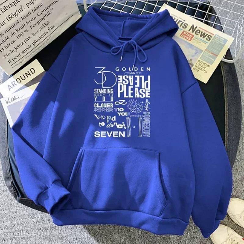 JungKook Golden Hoodie Women Harajuku Hoodie
