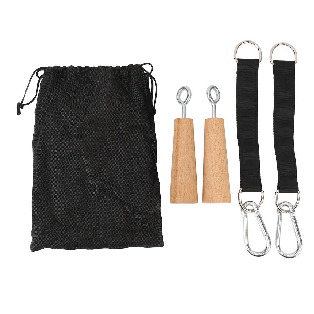 1 pár dřevěných stahovacích rukojetí Profesionální příslušenství pro posilování paží Pull Up Fitness pro domácí použití