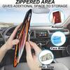 Multifunctional Car Sun Visor Organizer - Storage Bag with Zipper Pouch, Glasses Clip, and Sunglasses Holder - Car Interior Accessories