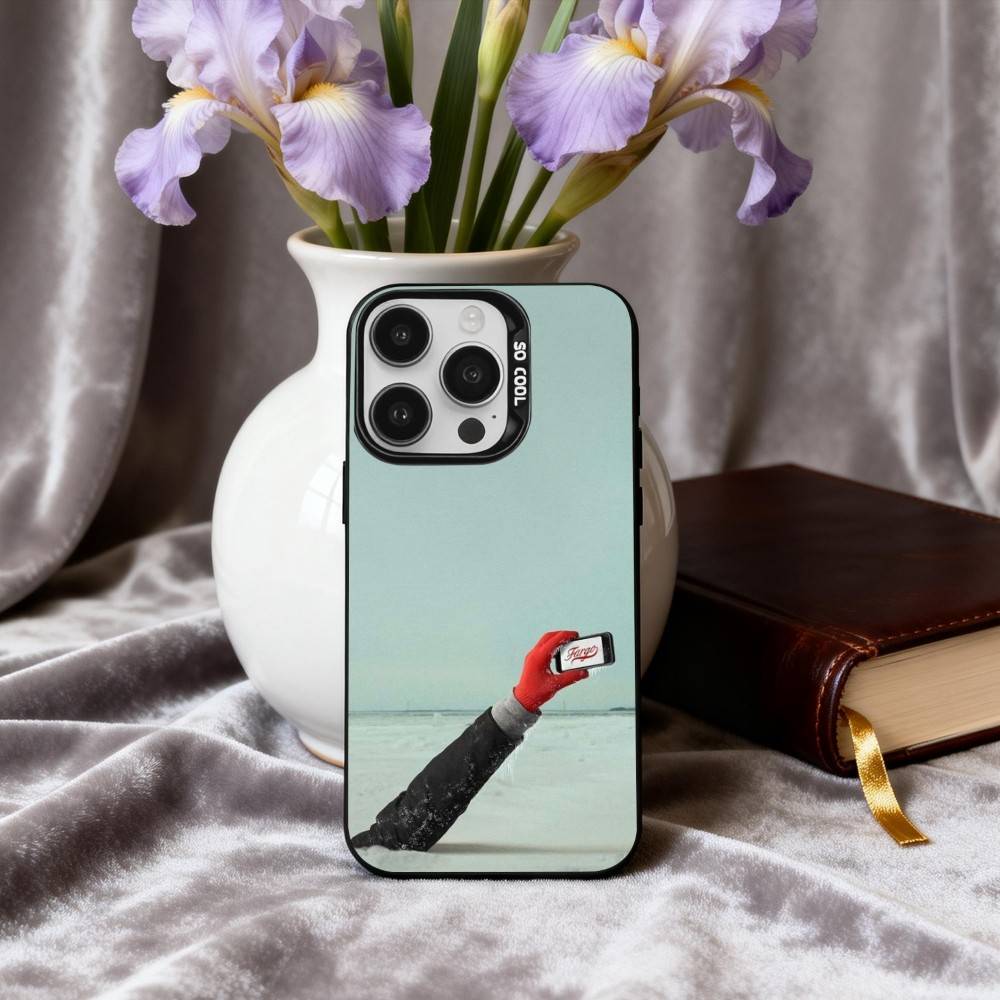T-TV F-Fargo-O Phone Case For iPhone17,16,15,14,13,12,11 Plus,Pro Max Black Candy Silver Plated Cover