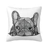 French Bulldog Cushion Cover 45x45cm Frenchie Dog Velvet Luxury Throw Pillow Case for Sofa