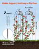 Garden Trellis, 220 x 52.5 cm Rose Trellis, 2 Packs Garden Flower Rose Trellises with Powder-Coated Finish & Convenient Locking Design, Plant Support