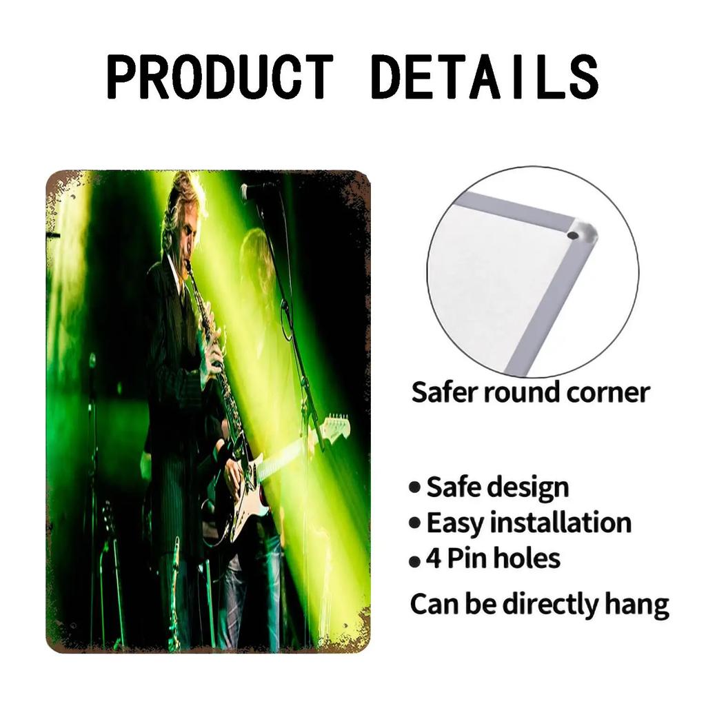 Dire Straits Band Metall Deko Poster Vintage Blechschild Metallschild Dekorative Plakette für Pub Bar Man Cave Club Wanddekoration