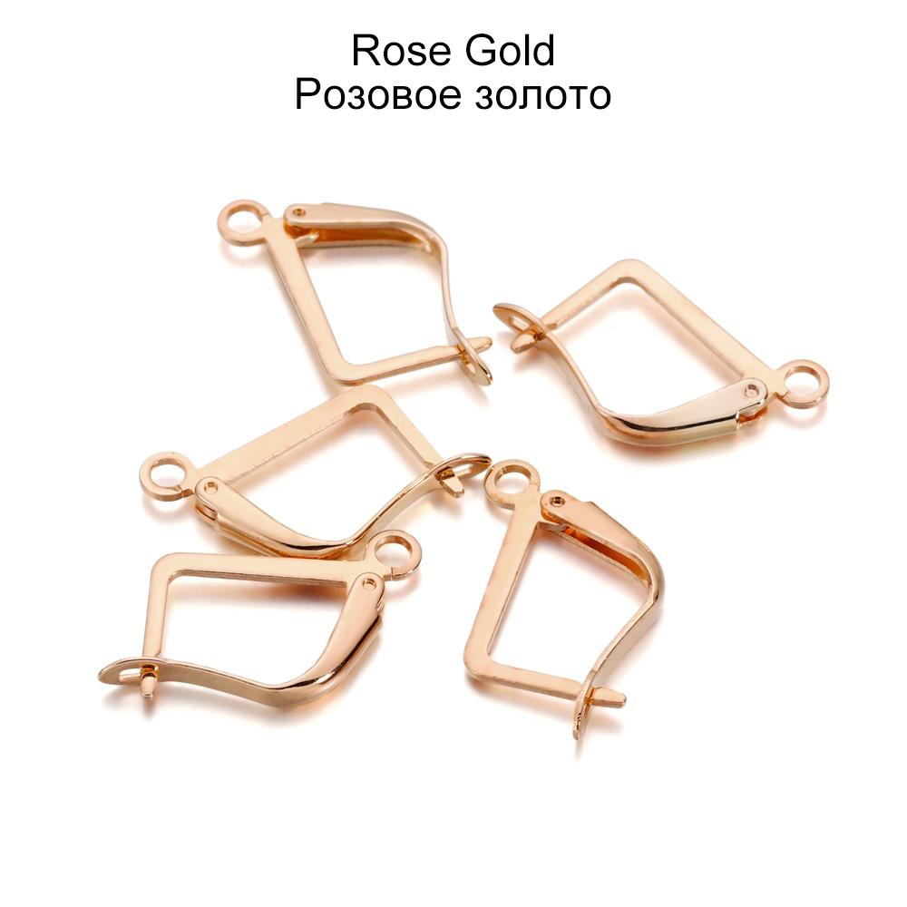 50pcs/lot French Earring Hooks Lever Back Open Loop Setting For DIY Earring Clips Clasp Jewelry Making Supplies Accessories