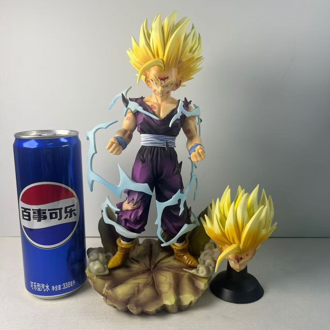 

29cm/11.42inch Dragon Ball Z Son Gohan Figure Replace Heads Gohan Super Saiyan Pvc Action Figures Collection Mode Toys Gifts
