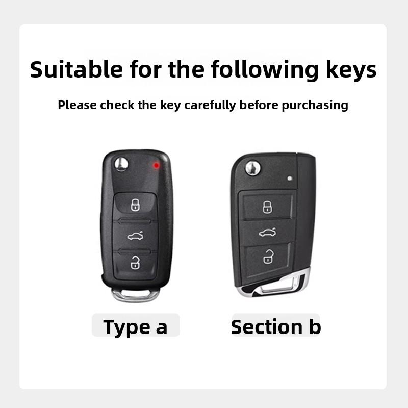 For VOLKSWAGEN Car Key Case Cover Holder Shell For VW Volkswagen Polo Golf Passat Beetle Caddy Tiguan Skoda Octavia Kodiaq Seat