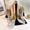 90X90cm Print Square Silk Scarf Women Design Temperament Scarves Hijab Wrap Shawl Beach Travel Decoration Foulard Ribbon Tie Bag