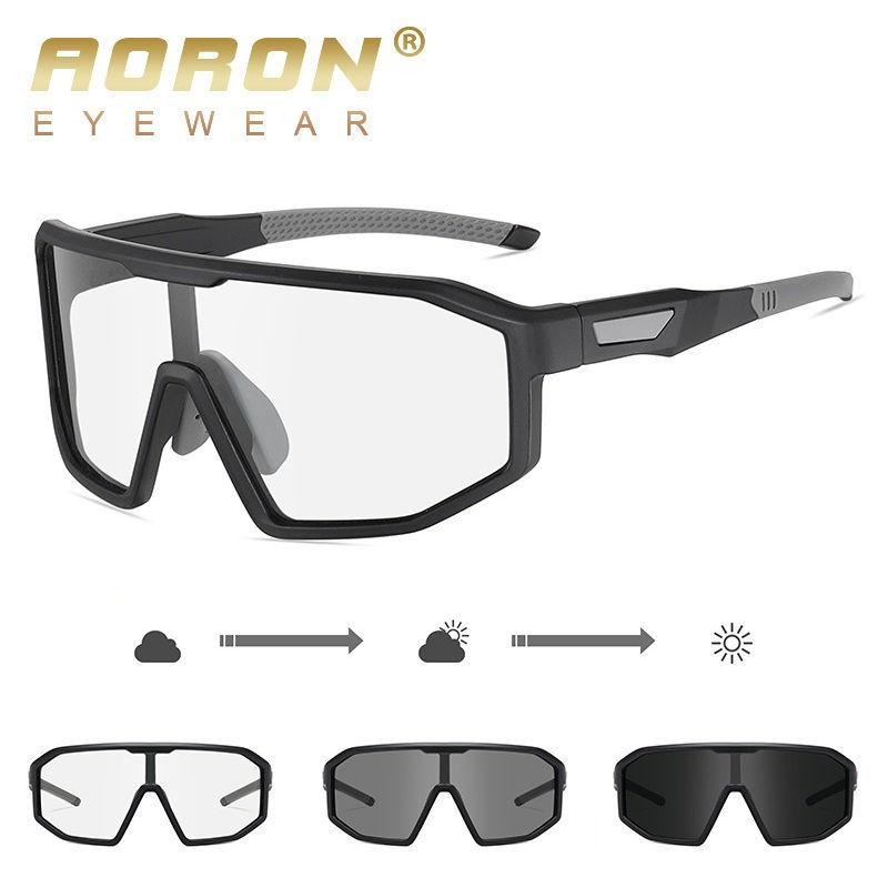 aoron Outdoor Photochromic Polarized Sunglasses Fashion Sports Driving Cycling Skiing Glasses for Men Women UV400 Anti Glare Goggles