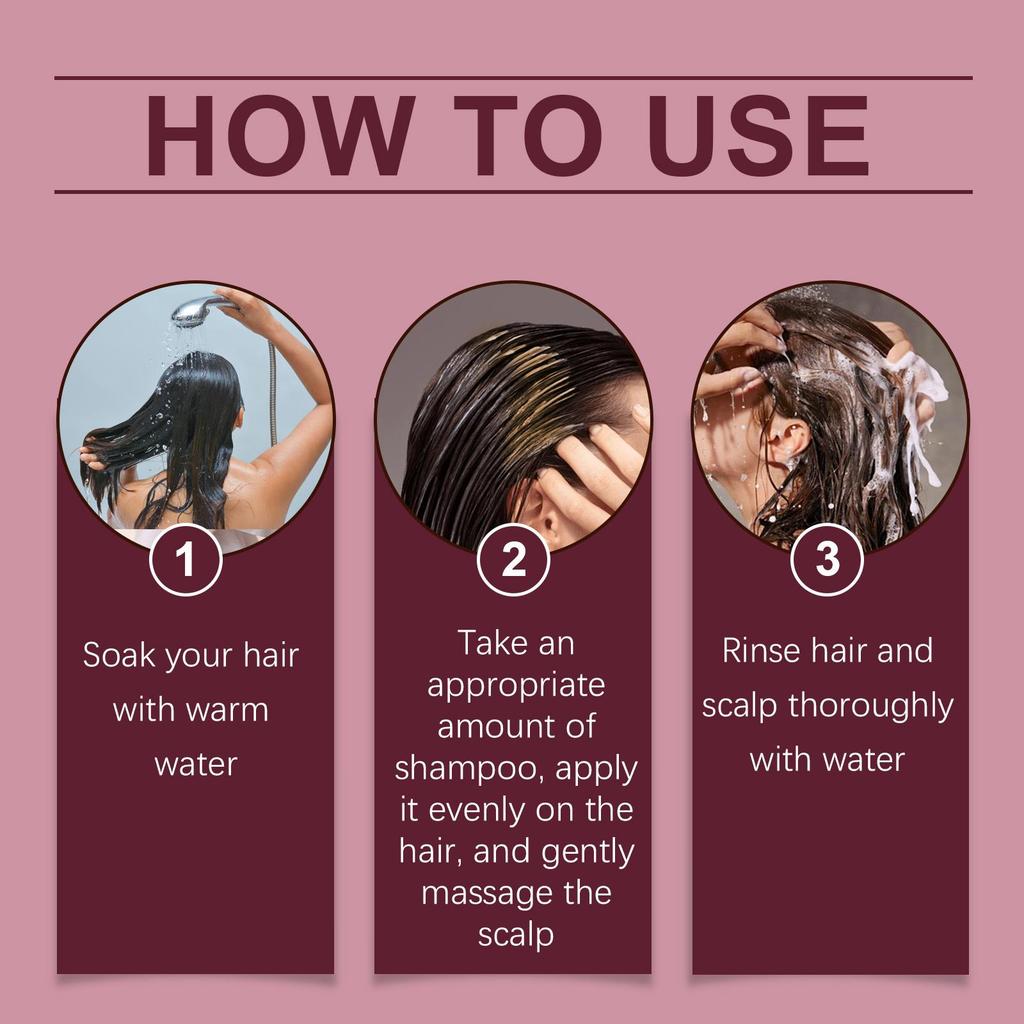 Champú Tratamiento Orgánico de Aceite de Batana Cabello Dañado con Puntas Abiertas Reduce la Caída del Cabello Limpieza Profunda Nutre