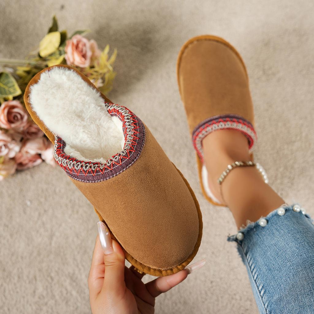 Mode Damen Hausschuhe Dicke Sohle Warme Baumwollschuhe Winter Neue Modische Schuhe Outdoor Leichte Hausschuhe Haus Pantoletten Damen