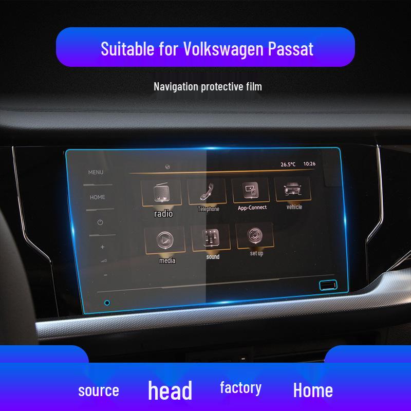 Volkswagen Passat Navigation Screen Protective Film - Anti-Scratch Tempered Car Accessory, Fits 25 Models