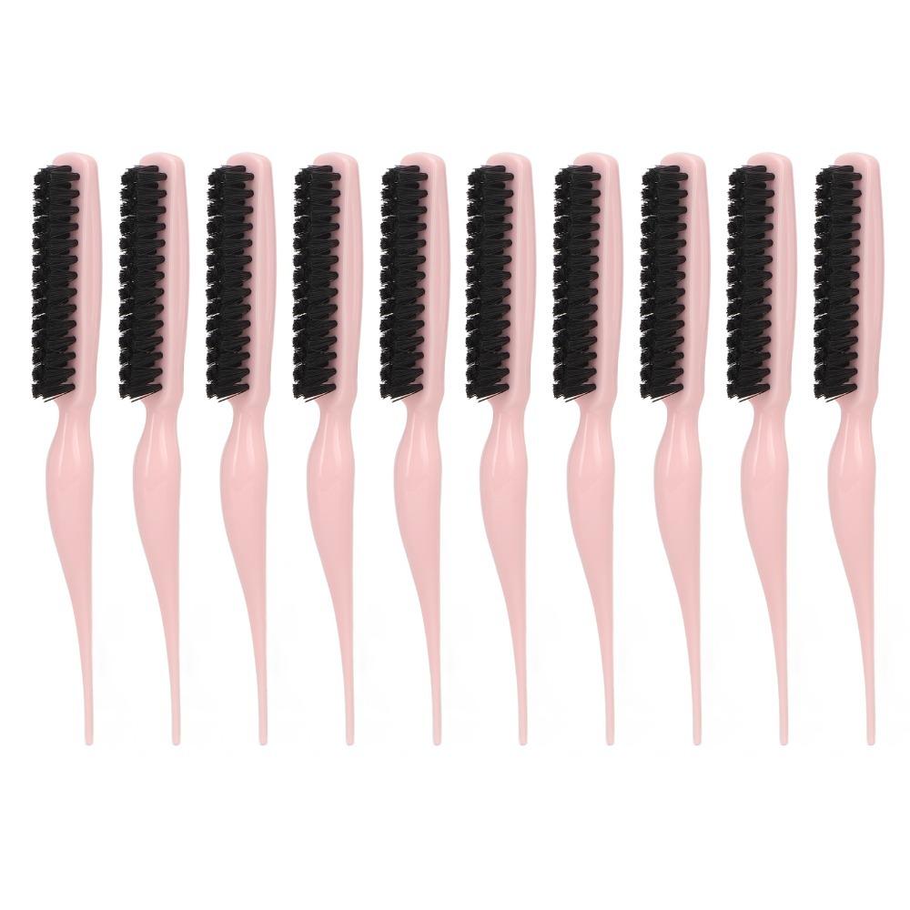 10pcs Ergonomic Nylon Teasing Brush Compact Boost Hair Volume Brush Back Combing Brush For Women