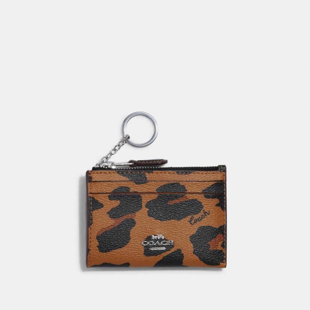 

Миниатюрный футляр для документов Coach с леопардовым принтом