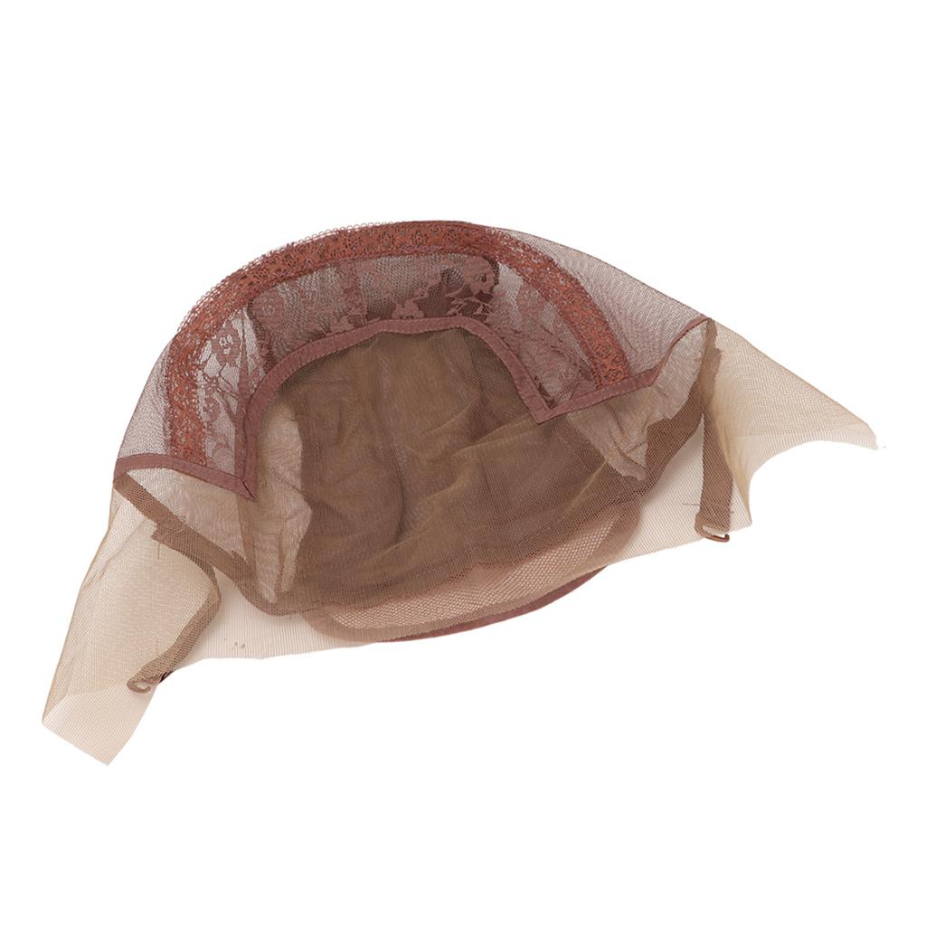 Wig Net Hairnet Lace Nylon Mesh U Part Adjustable Breathable Dark Brown for Performance