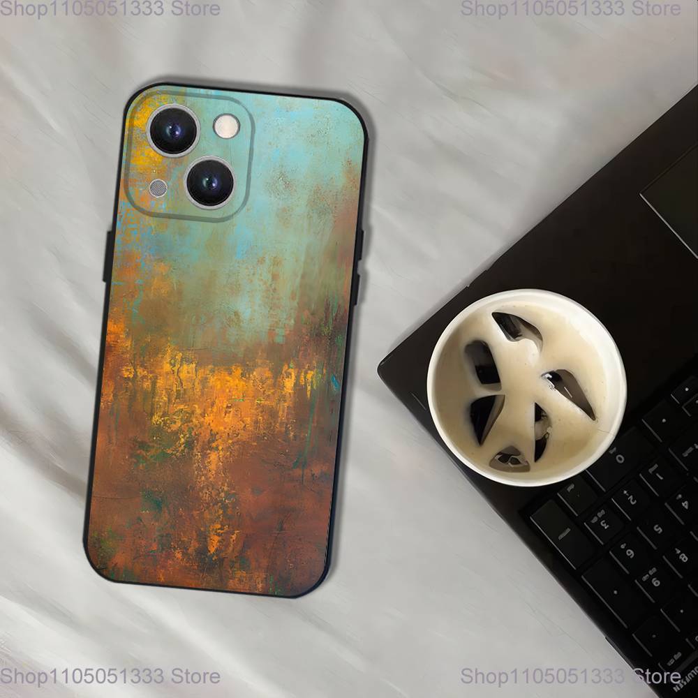 Retro Industrial Style Rusty Phone Case For iPhone 17,16,15,14,13,12,11,Pro,XS,Max,XR,Plus,E,SE4,Mini Black Soft Cover