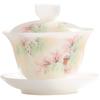 High-value set of ceramic ice suet jade porcelain kung fu tea set for home use, high-end business gifts