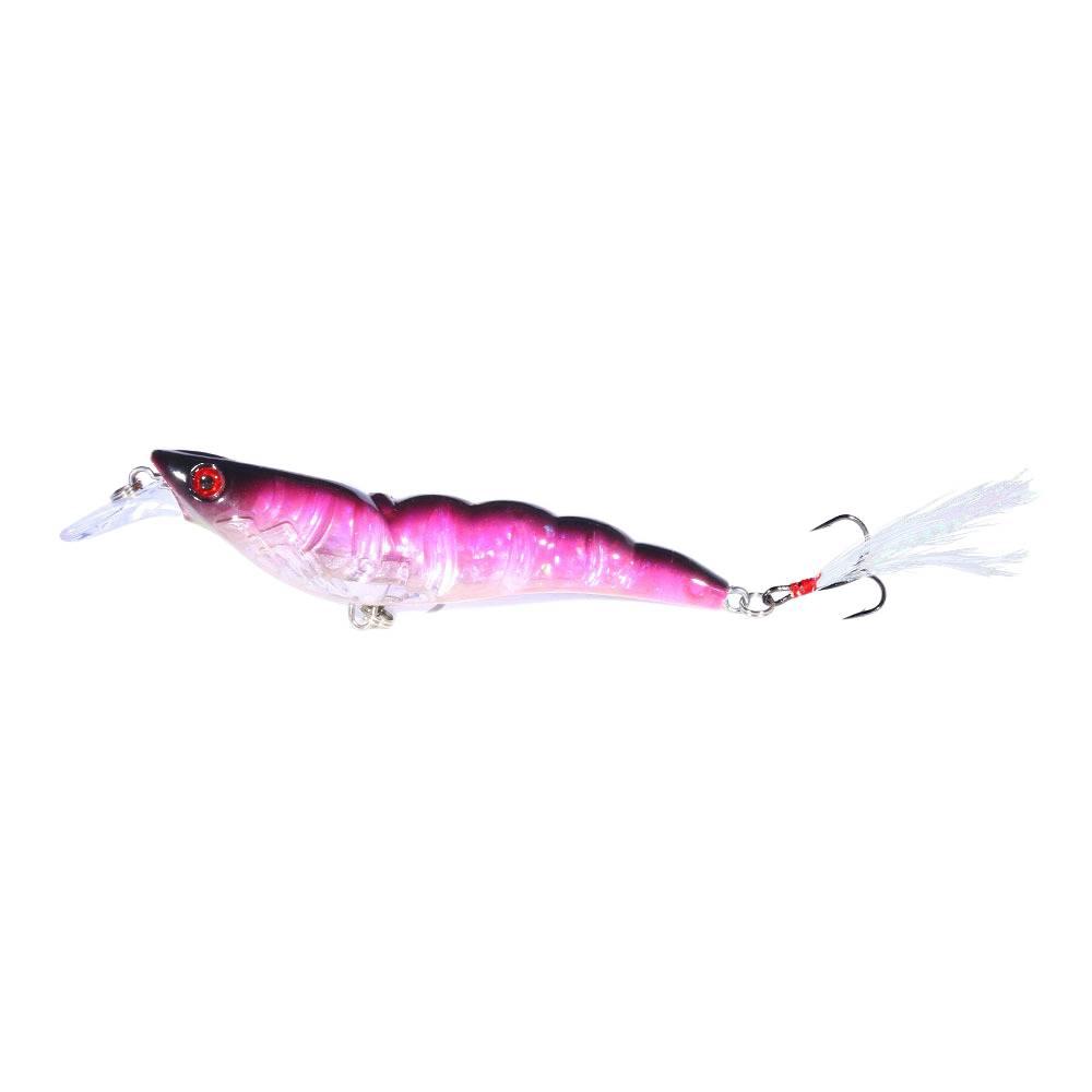 Minnow Lure for Specially Targeting Red Snapper13Full Attack Shrimp Feather Hook Lure Bait for Freshwater and Sea Fishing Imitat