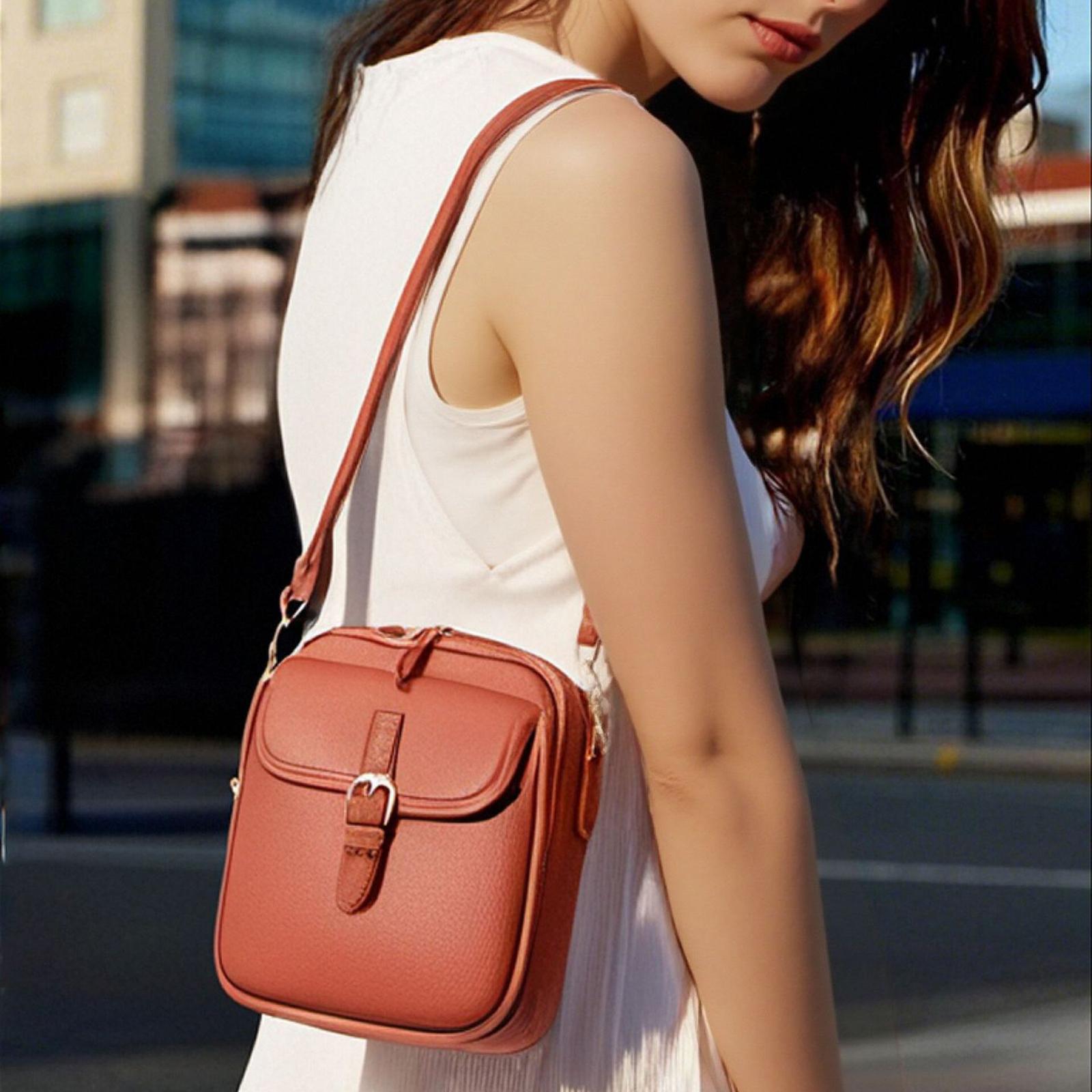 

Shoulder Bag Double Zipper Unisex Versatile Crossbody Bag чёрный