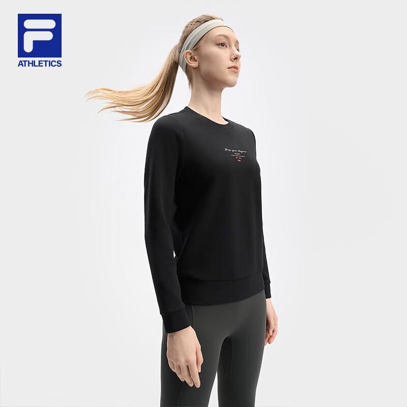 Женская зимняя толстовка-пуловер FILA 2024 S чёрный