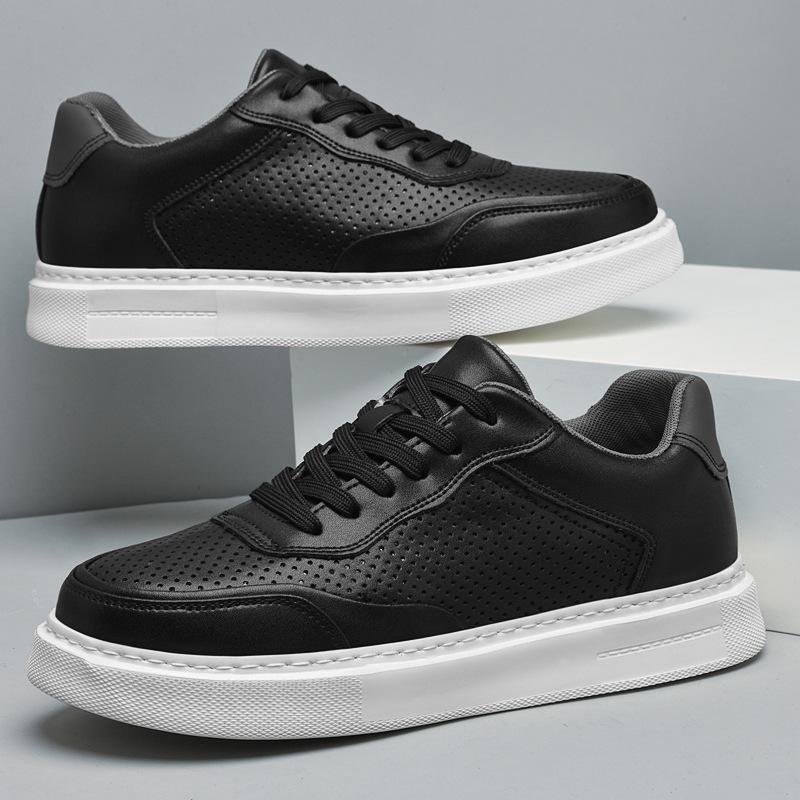 Fashion blue and white shoes trend platform sports casual shoes men's summer hollow breathable men's board shoes