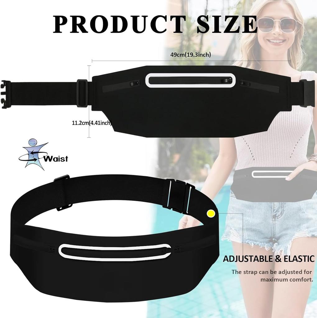Waterproof Running Waist Pack Adjustable Belt Men Women Slim Running Bags Portable Outsides Jogging Gym Sports Cell Phone Pouch