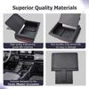 Center Console Hidden Box Tray for Toyota 4Runner Accessories 2010- 2024 Interior Armrest Hidden Privacy Storage Organizer