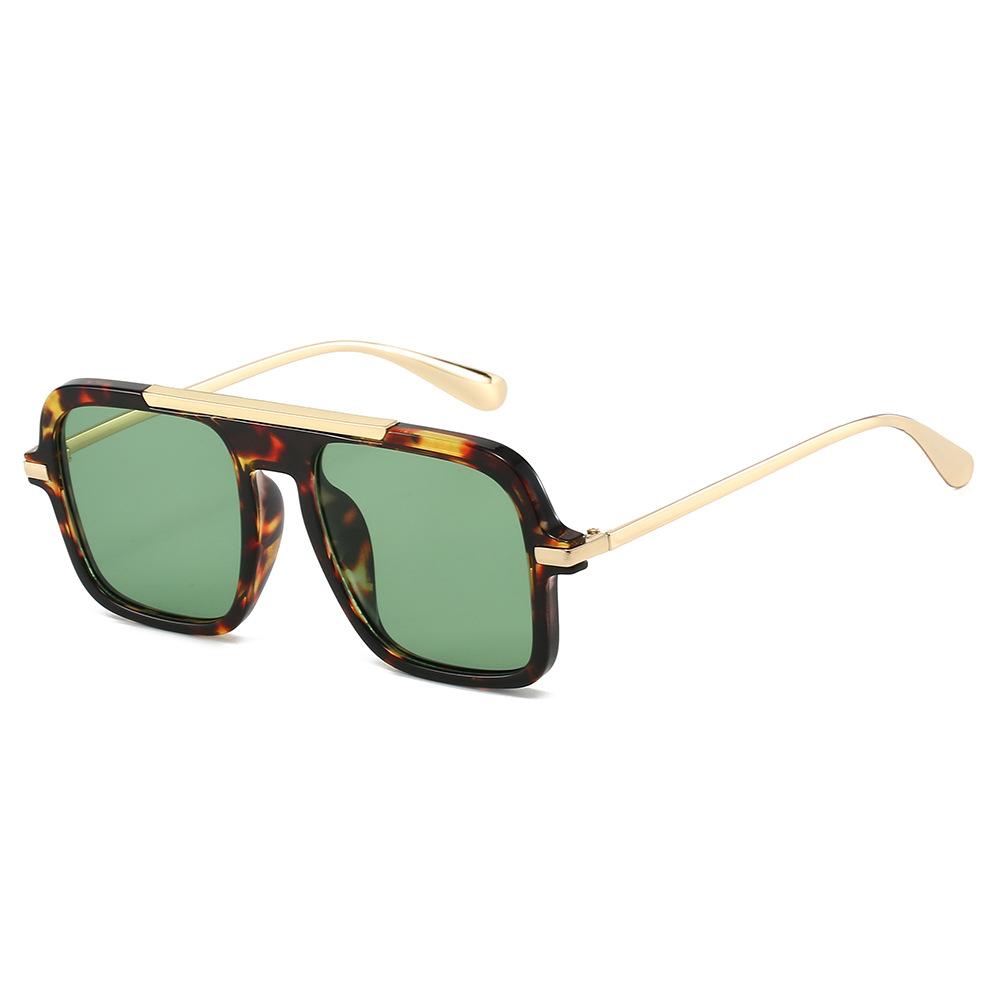  New Square Women Sunglasses Fashion Shades UV400 Retro Trending Leopard Green Gradient Men Sun Glasses