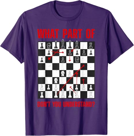 Cool Chess Novelty Unisex Kids Board Game Chess Player TShirt Best Chess Gift Idea with What Part of Dont You Understand Tees