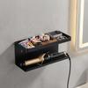 No Drill Curling Iron Storage Rack Carbon Steel Hair Tool Holder Hair Curler Storage Shelf  Salon