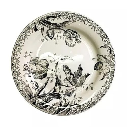 GIEN Tulips Noires Dessert Plate / W22 x H2.2cm 380g 1701B4AB