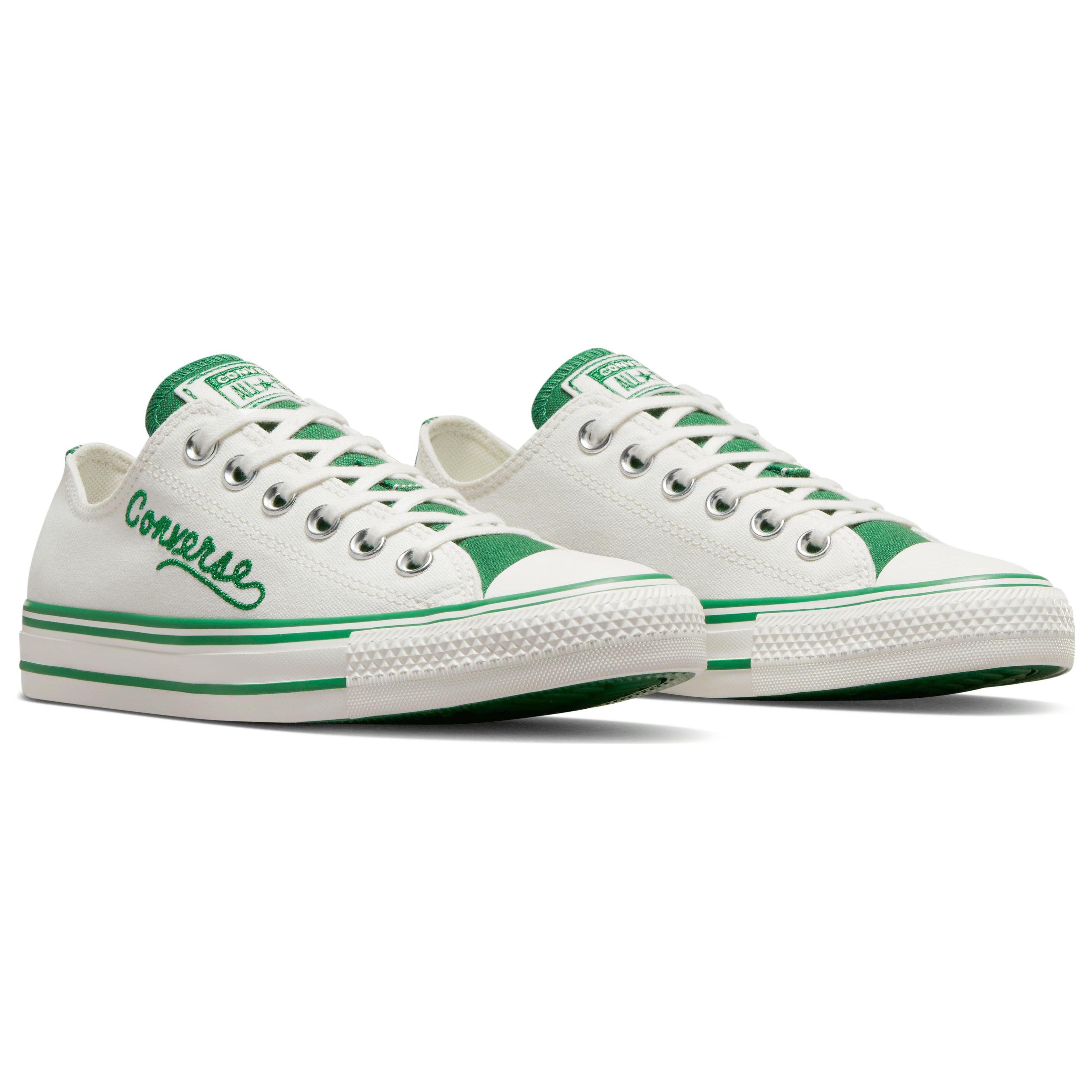 Converse Chuck Taylor All Star Low Retro Varsity женские кеды белые винтажно-белые — фото 4