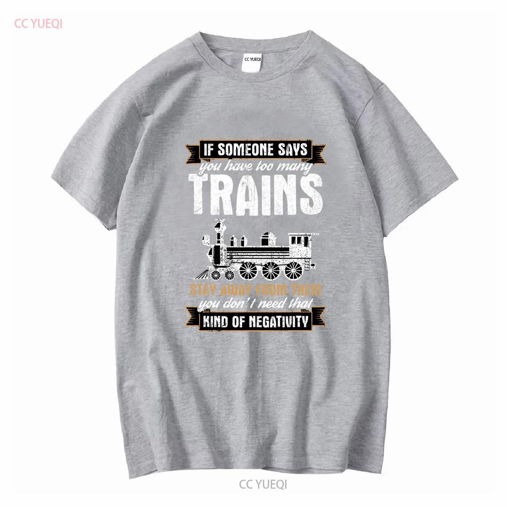 You Have Too Many Trains Funny Model Railroad Conductor Retro Mens T Shirt Vintage Washed Soft Slightly Streetwear Vintage
