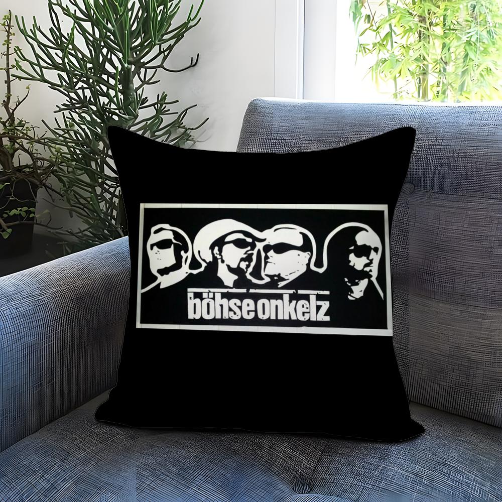 B-Böhse O-Onkelz Band Kissenbezug Bequemer Wende-Kissenbezug Ideal für Auto Sofa Schlafzimmer & Mehr 30cmx30cm