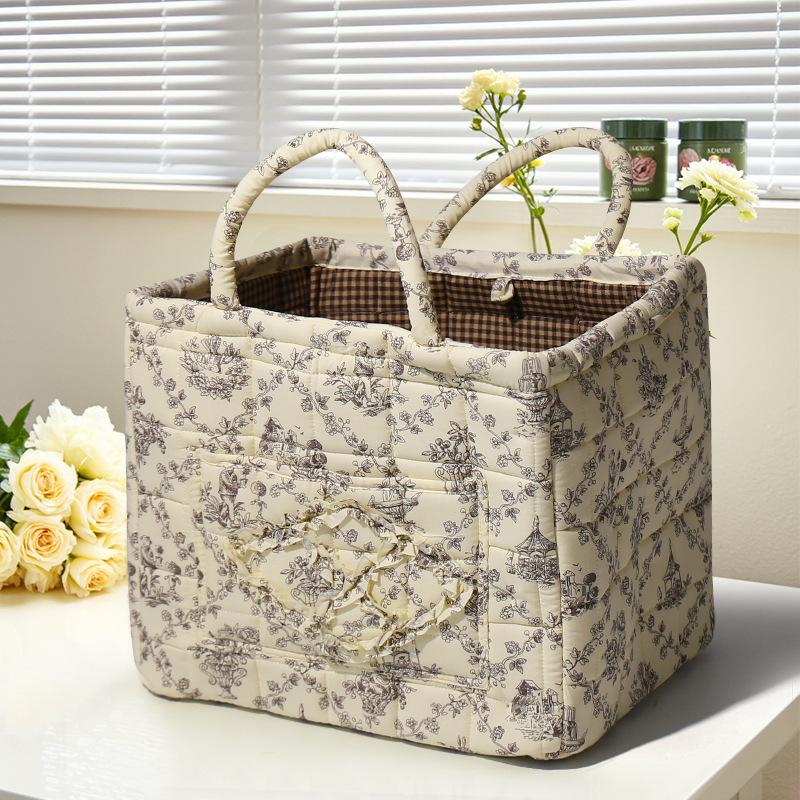 Korean-style Country Home Fabric Storage Basket, Portable Underwear And Sundries Organizing Box, Storage Basket