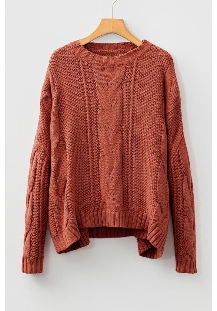 Women's European & American Solid Color Long Sleeve Round Neck Pullover Sweater for Autumn & Winter – Short, Simple, Versatile Top