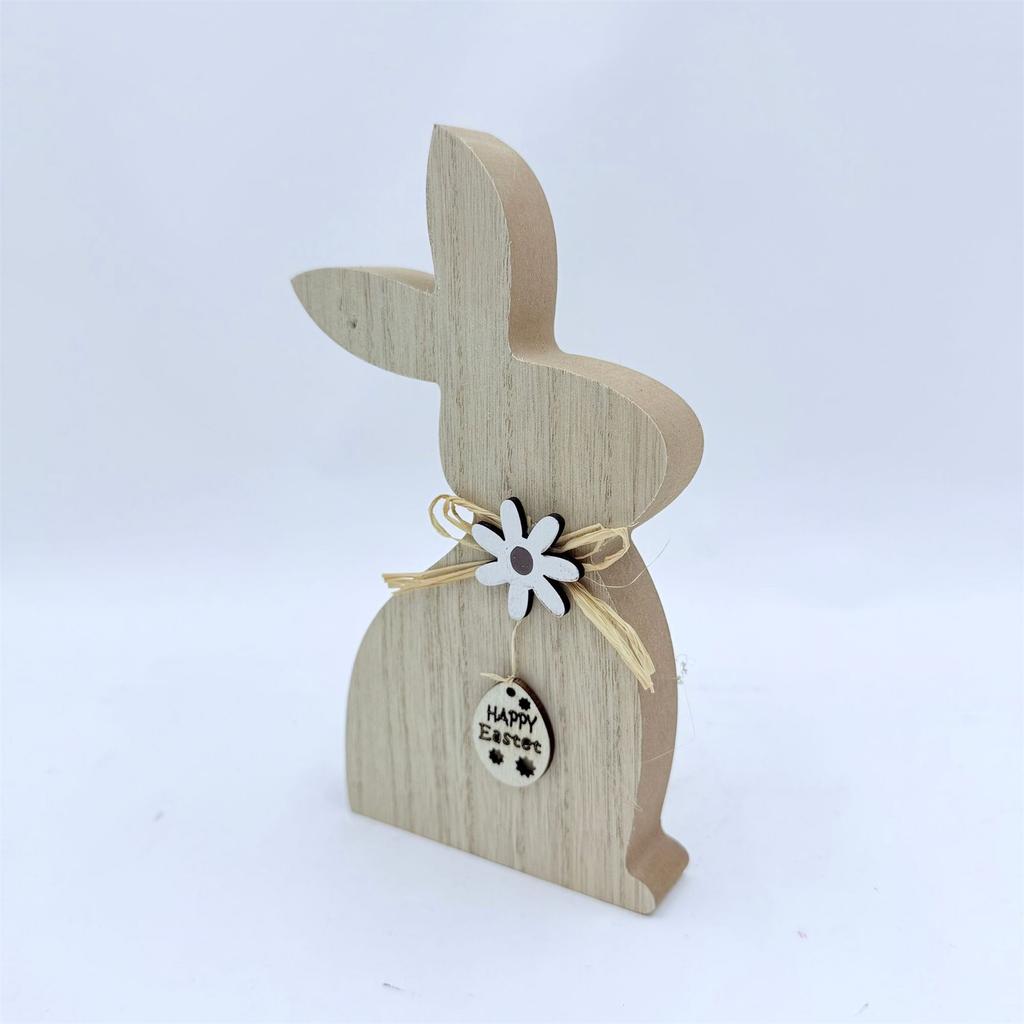 Easter Bunny Decoration Creative Desktop Home Decor, Wooden Home Decor Gift