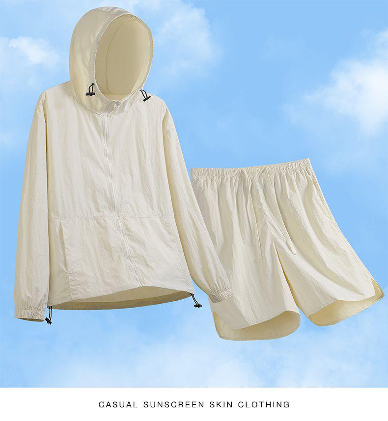 Yi Mi Cang Summer Sun Protection Set: High-Quality Nylon Jacket & Quick-Drying Breathable Shorts for Couples